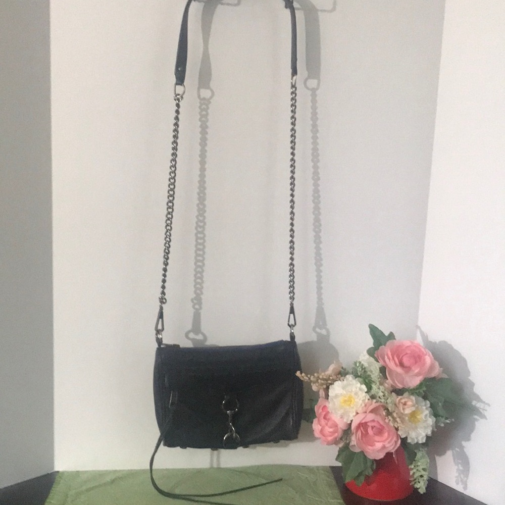 Rebecca Minkoff Black Leather MAC Crossbody Bag - Picture 2 of 16